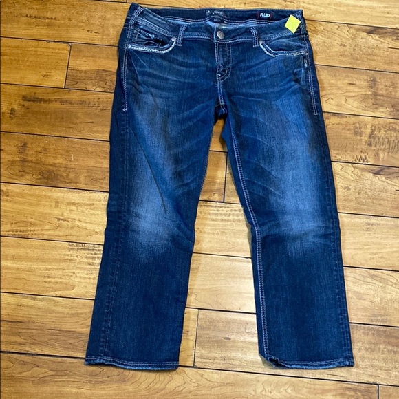 Silver aiko mid Capri jeans - Picture 1 of 7